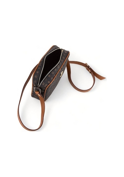 Bilik Deri Monogram Siyah/taba Kadın Çapraz Askılı Çanta Nv 1002- Siyah - Taba