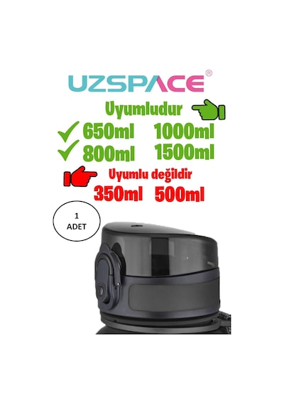 Uzspace 650-800-1000ml -uyumlu Yedek Kapak --sadece Uzspace İle Uyumludur
