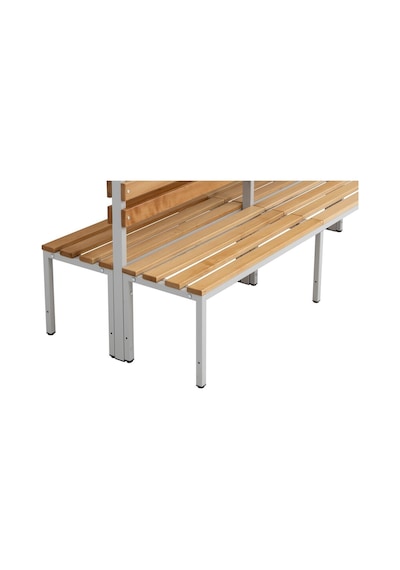 Ayakkabılıksız 6 Ayaklı Çift Taraflı Bank, Kanca Şeritli Bank, 18 Kanca, 200x85x170 Cm, Spor Bankı