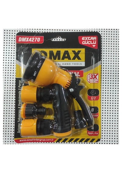 Sulama Tabancası 8 Fonksiyonlu 5 Parça Extra Güçlü 1/2 Ürün Kodu :dmx 4270 1 Adet