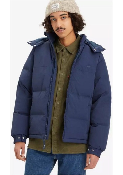 Levi's Oversize Kapüşonlu Minimalist Erkek Kışlık Mont Mavi