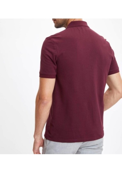 Nacar Store Erkek Bordo Basic Polo Yaka T-shirt