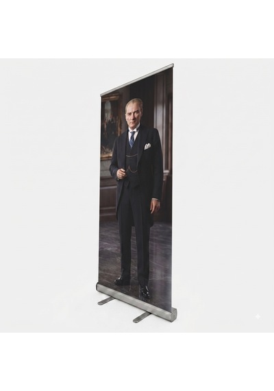Atatürk Poster Baskılı Roll Up Banner 85x200cm No:5 Diğer