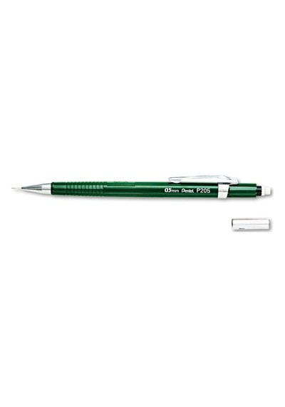 Pentel Teknik Çizim Ve Yazı İçin Mekanik Kurşun Kalem, 0.5 Mm, Yeşil, Orijinal Kutusunda Genel