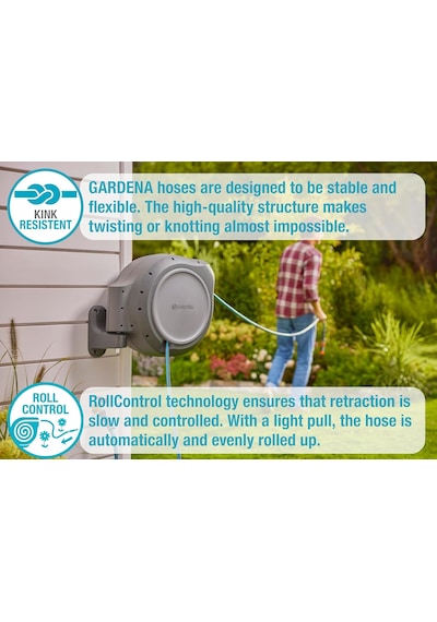 Gardena 8040 50 Ayak Duvara Monte Geri Çekilebilir Makara Hortum Diğer