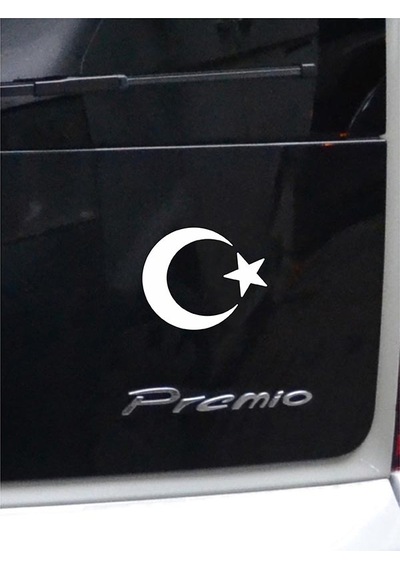 Ay Yıldız Folyo Kesim Etiket Beyaz 11cm