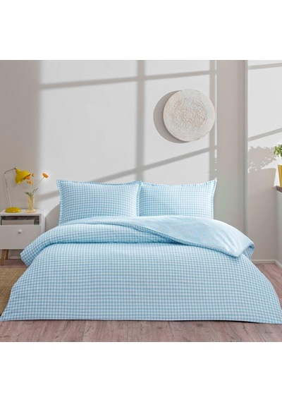 Taç Dorian Seç&ser Çift Kişilik Nevresim Takımı Mavi Mavi