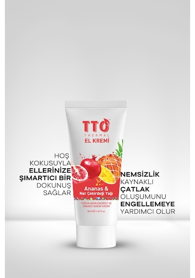 Tto Thermal El Kremi 50 Ml – Ananas & Nar Çekirdeği Yağı Ile Yoğun Nemlendirici Bakım