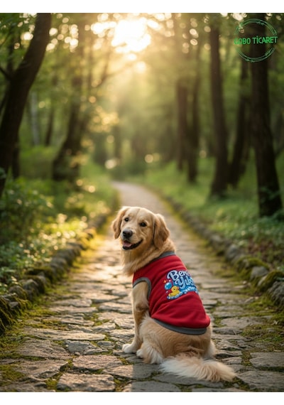Kırmızı Beni Yıka Baskılı Kedi Ve Köpek Kıyafeti Evcil Hayvan Tişörtü Elbisesi Xsmall/xs/beden 0