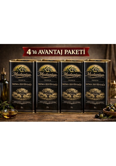 Mudaniya Natürel Soğuk Sıkım Sızma 4 5l 4ad Zeytinyağı