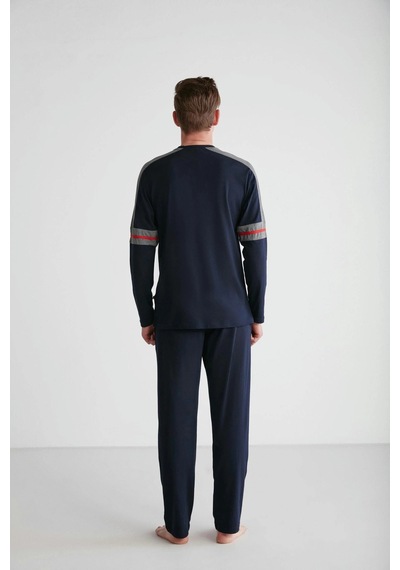 U.S. Polo Assn. U.s. Polo Assn. 18727 Erkek Yuvarlak Yaka Pijama Takımı Lacivert
