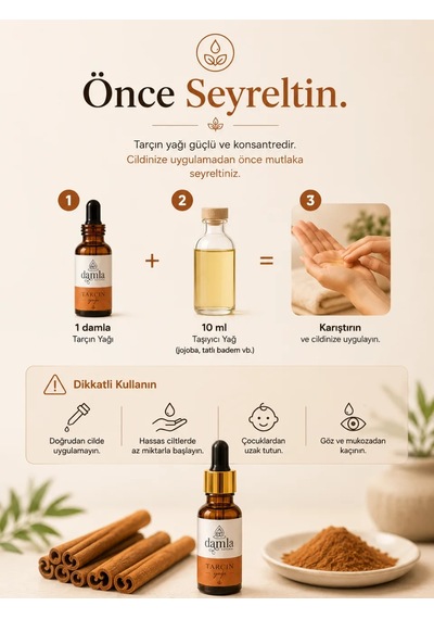 Biodamla Natural Tarçın Yağı 10 Ml