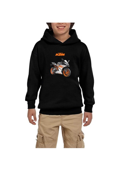 Zepplin Giyim KTM 125 FRR Siyah Çocuk Kapşonlu Sweatshirt Siyah