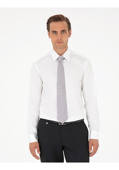 Pierre Cardin Erkek Beyaz Gömlek Basic 50292520-vr013 Beyaz