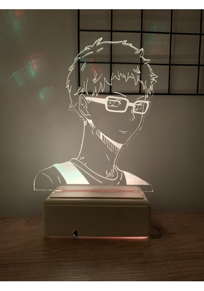 Haikyuu Kei Tsukishima 16 Renk Gece Lambası