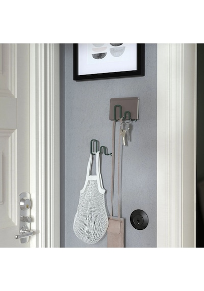 Ikea Jordmånen Banyo Askısı 2 Kancalı 2'li 3 X 6 X 10 Cm Koyu Yeşil