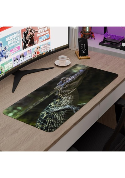 Timsah Oyuncu Gaming Mouse Pad Kauçuk Kaymaz Taban Mousepad V4, 70x30 Xl