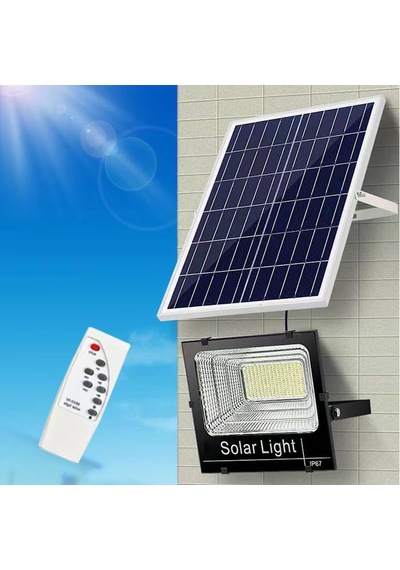 100w Solar Led Projektör Bahçe Aydınlatması Güneş Enerjili, Kumandalı