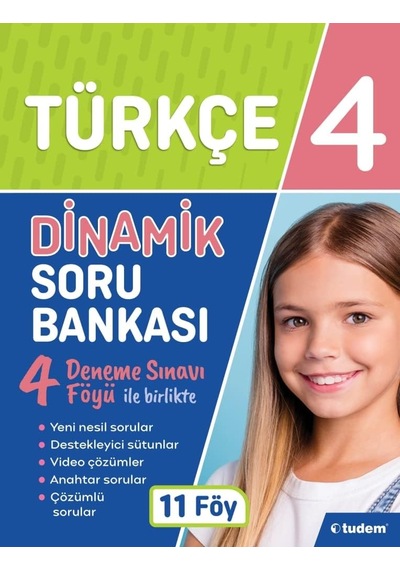 Tudem Eğitim Yayınevi 4. Sınıf Türkçe Dinamik Soru Bankası