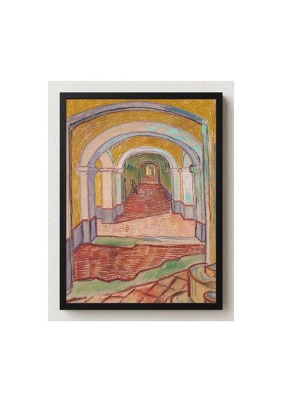 Klasik Sanat Van Gogh Akıl Hastanesi Koridoru Çerçevesiz Poster 21x30 Cm A4 Tablo Klasik Sanat