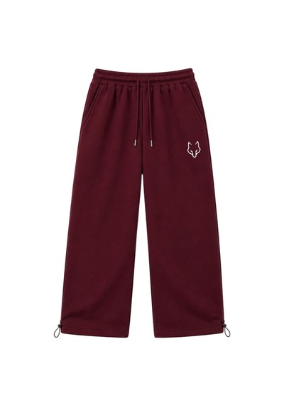 Zaee Wolf Baggy Eşofman Altı Bordo