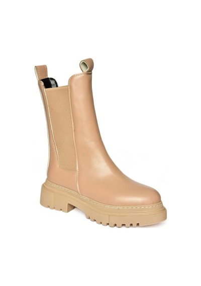 Fox Shoes T652449009 Ten Kalın Tabanlı Kadın Bot Ten-Suni Deri Ten