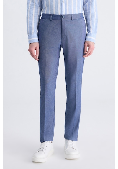 D's Damat Ds Damat Slim Fit Lacivert Armürlü Rayon Jogger Pantolon 2hc03s2053230 101