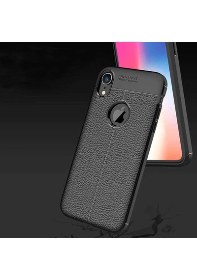Apple Uyumlu iPhone XR 6.1 Kılıf Deri Tarzı Niss Silikon Case