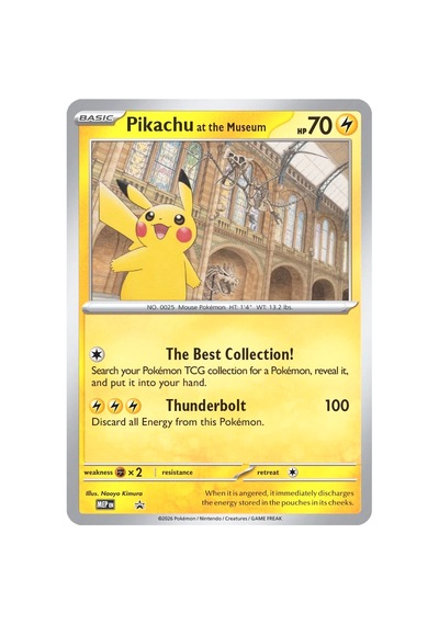 Pokemon Pikachu At The Museum Promo Büyük Boy Kart