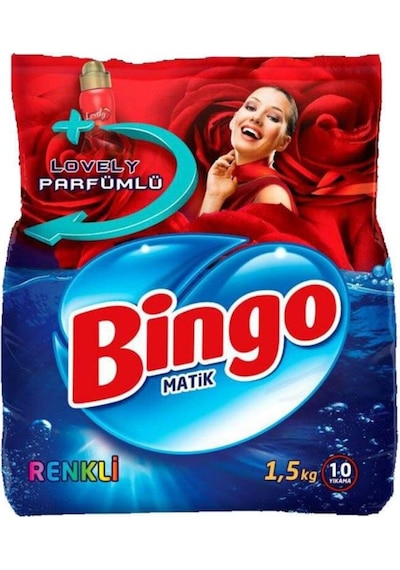Bingo Matik Konsantre Renkli Toz Çamaşır Deterjanı 1500 G
