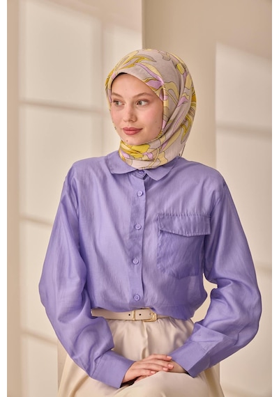 Silk Home Olinda İpek Eşarp 47003-34 Gümüş, Sarı, Yanık Sarı, Pembe, Butter Yellow
