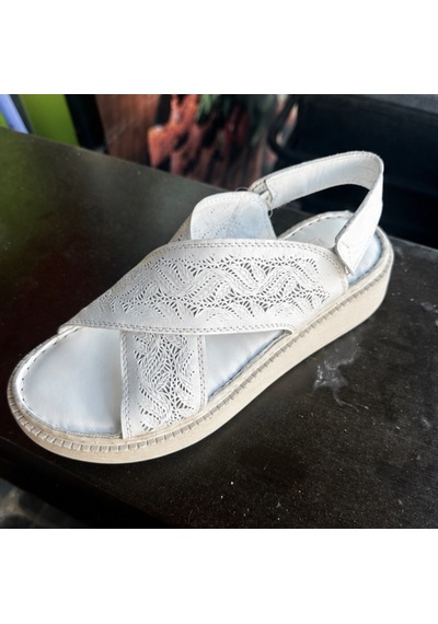 N Napa Shoe Np.2427.beyaz Deri Sandalet