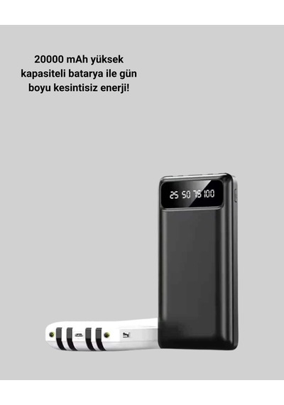 Hızlı Şarj Destekli 20.000mah Powerbank Usb Type-c Lightning Lcd Mh-hs6307-5957