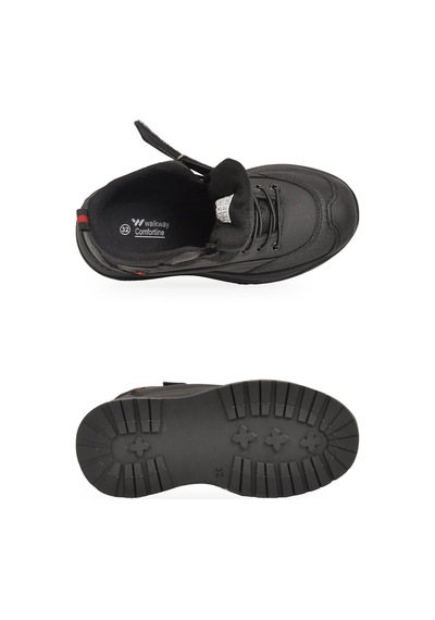 Walkway Siyah-kırmızı Cırt Bantlı Kauçuk Tabanlı Erkek Çocuk Sneaker Bot Surge 2037
