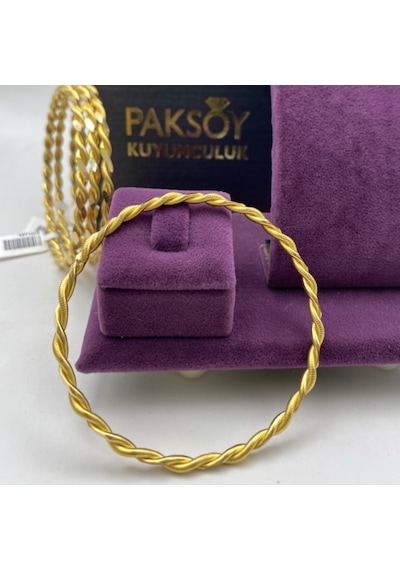 Kıvırcık Altın Bilezik 22 Ayar 15.09 Gram Kadın Hediye - Bz01509