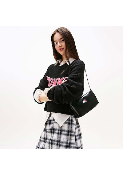 Tommy Hilfiger Kadın Siyah Omuz Çantası Aw0aw17866-bds Siyah