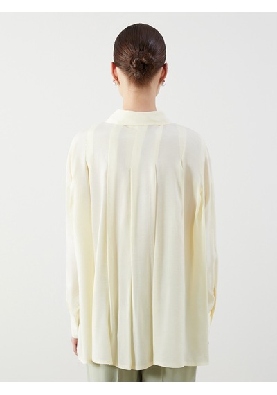 Lcw Modest Sarı Oversize Kadın Gömlek Tunik