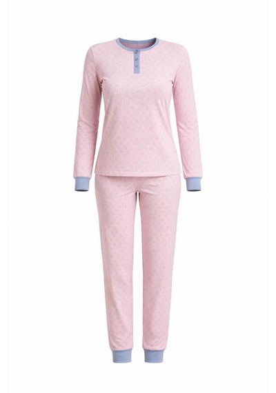 Divinus Ayıcık Desenli Patlı Pembe Kadın Pijama Takımı Pembe