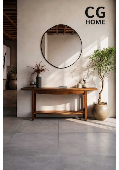 Ant Home Arya Asimetrik Çerçeveli Ayna Modern Dekoratif Salon, Antre Ve Yatak Odası Duvar Aynası Siyah