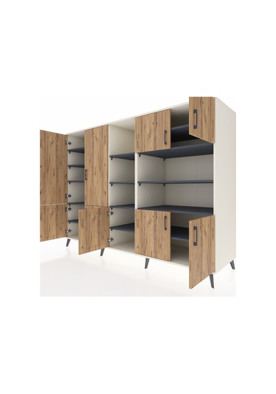 Kronos Dolap 14 Raflı 9 Kapaklı 220x59x163 Aytaşı-çam/antrasit Aytaşı-çam/antrasit Kronos Dolap 14 Raflı 9 Kapaklı 220x59x163 Aytaşı-çam/antrasit Aytaşı-çam/antrasit