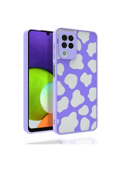 Zore Samsung Galaxy Uyumlu M32 Kılıf Desenli Kamera Korumalı Parlak Omsy Nora Kapak - No6