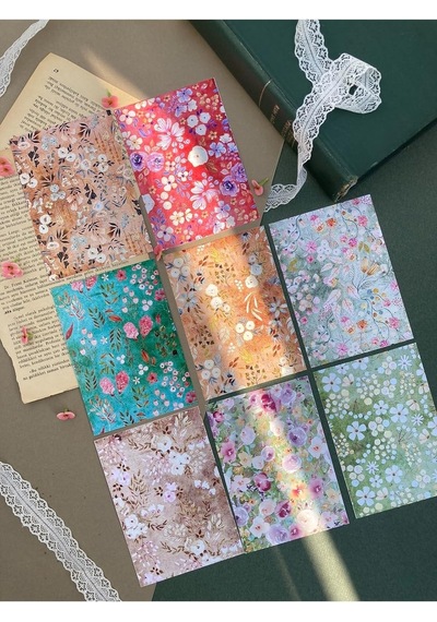 Vintage Eskitme Çiçekli Scrapbook Kağıdı, Bullet Journal Ajanda Genel
