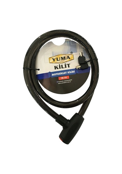 Kilit Sağlam Halat Yüksek Güvenlikli 2 Anahtarlı Motor Tam Koruma 150 Cm 20 Mm Motosiklet Kilidi