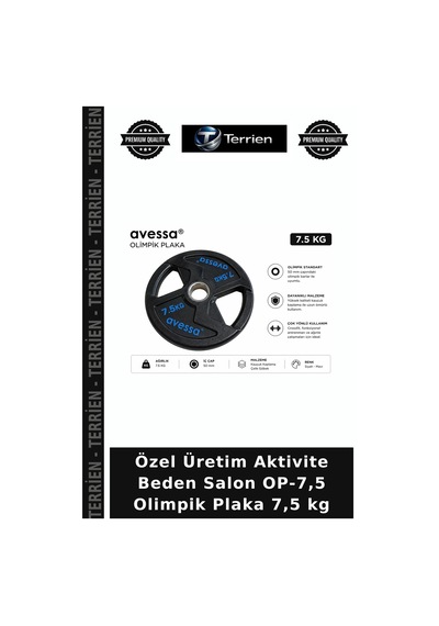 Özel Üretim Aktivite Beden Salon Op-7,5 Olimpik Plaka 7,5 Kg