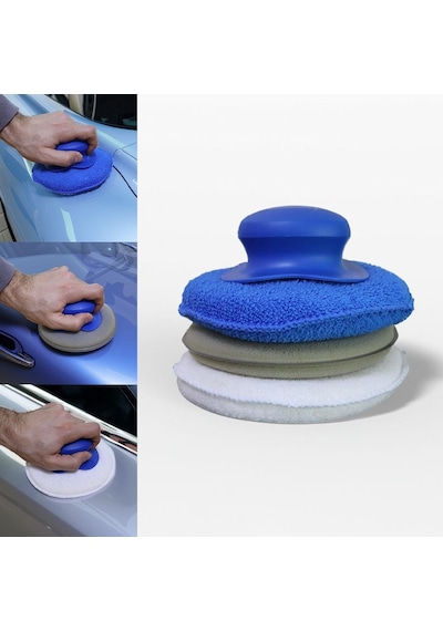 Michelin Mc3510 3 Parça 130mm Velkro Cırtlı Mikrofiber Oto Yıkama, Parlatma Ve Cila Süngeri