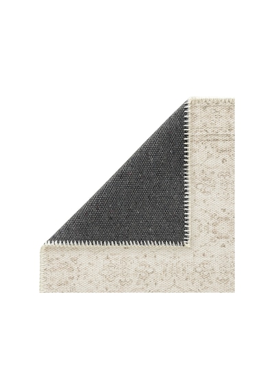 Cool Halı Patchwork Krem Bej Vintage Eskitme Bohem Desenli Şönil İnce Halı Salon Oturma Odası Halısı
