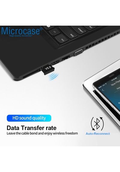 Mini V5.0 USB Bluetooth Dongle 5.0 Bluetooth Adaptör - Al2392