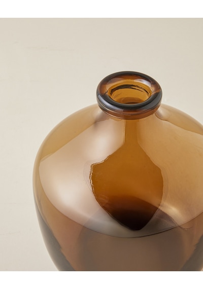 English Home Lara Cam Vazo 17x17x22 Cm Amber Teşhir Ürün