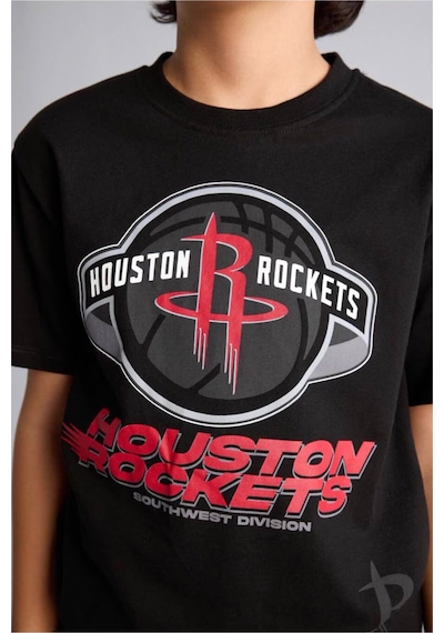 Defacto %100 Pamuk Nba Houston Rockets Tişört Erkek Çocuk G7619a826smbk81 Siyah-bk81