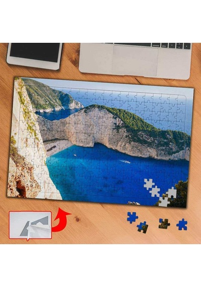 Dağlar, Deniz, Tatil, Doğa 240 Parça Puzzle Yapboz Tablo-a610
